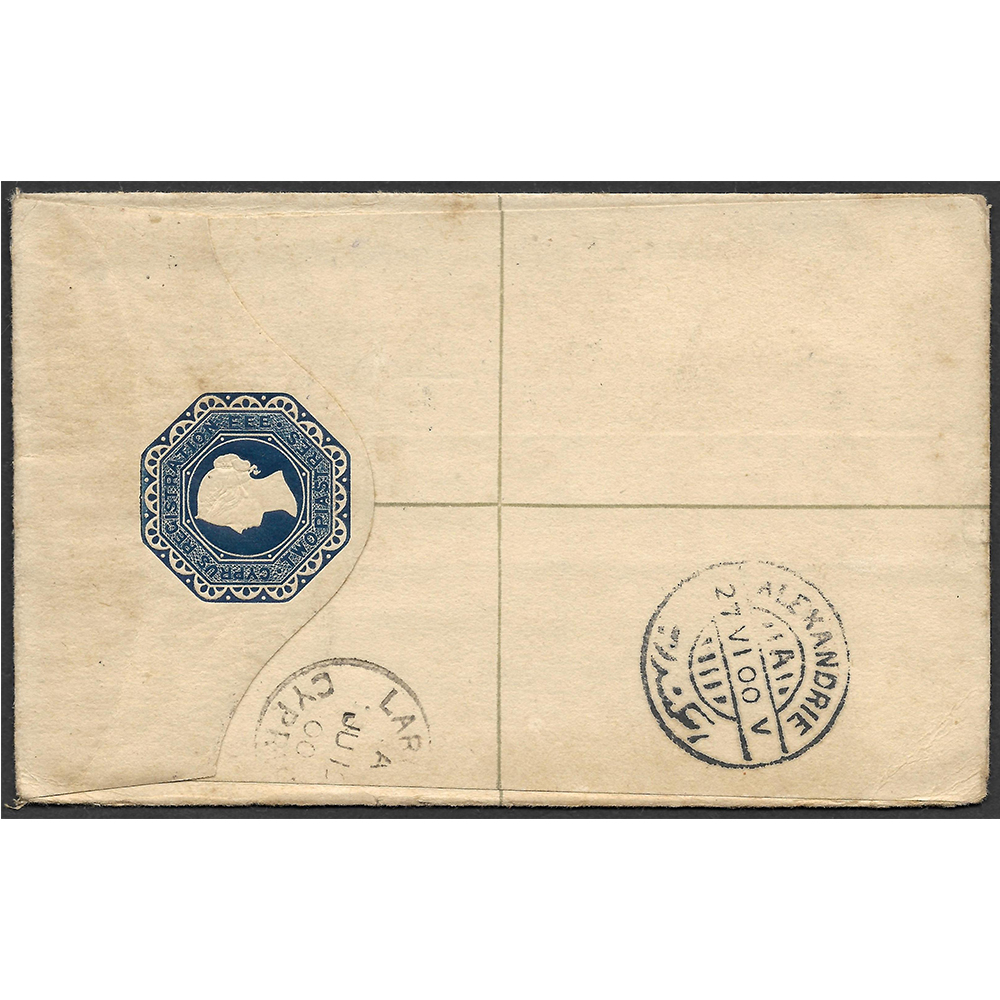 19 Jun 1900 uncensored registered cover from Nikosi - Image 2