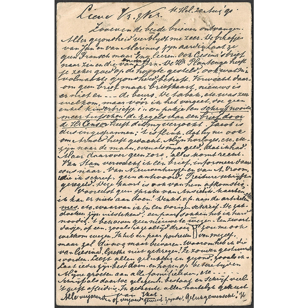 26 Aug 1901 Dutch postcard used from St Helena (with no penalty) to Amsterdam (Holland) - Image 2