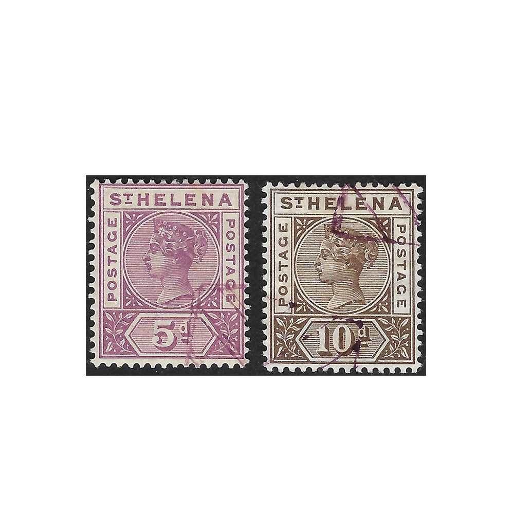 1890-97 Victorian keyplate design 1½d - 10d (SG48-52) - Image 3