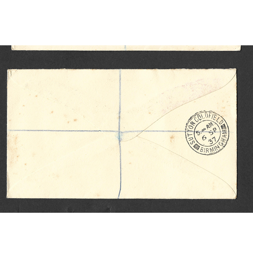 Somaliland Protectorate Wilson registered cover with coronation set of 1937 (SG90-92) - Image 2