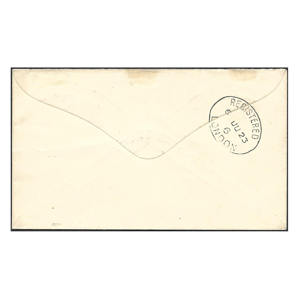 14 May 1923 Wilson cover to Birmingham (England) with ½d, 1½d, 2d, 3d (with torn flag variety) - Image 2