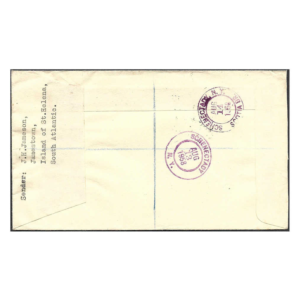 17 July 1958 registered cover to New York (USA) - Image 2