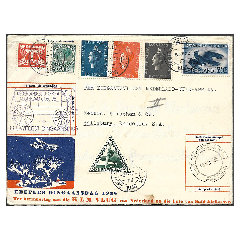 NETHERLANDS → RHODESIA KLM flight cover