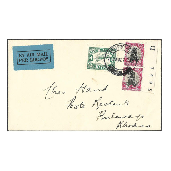 Rhodesian Mail SOUTH AFRICA → RHODESIA airmail cover | Stamp's Friend