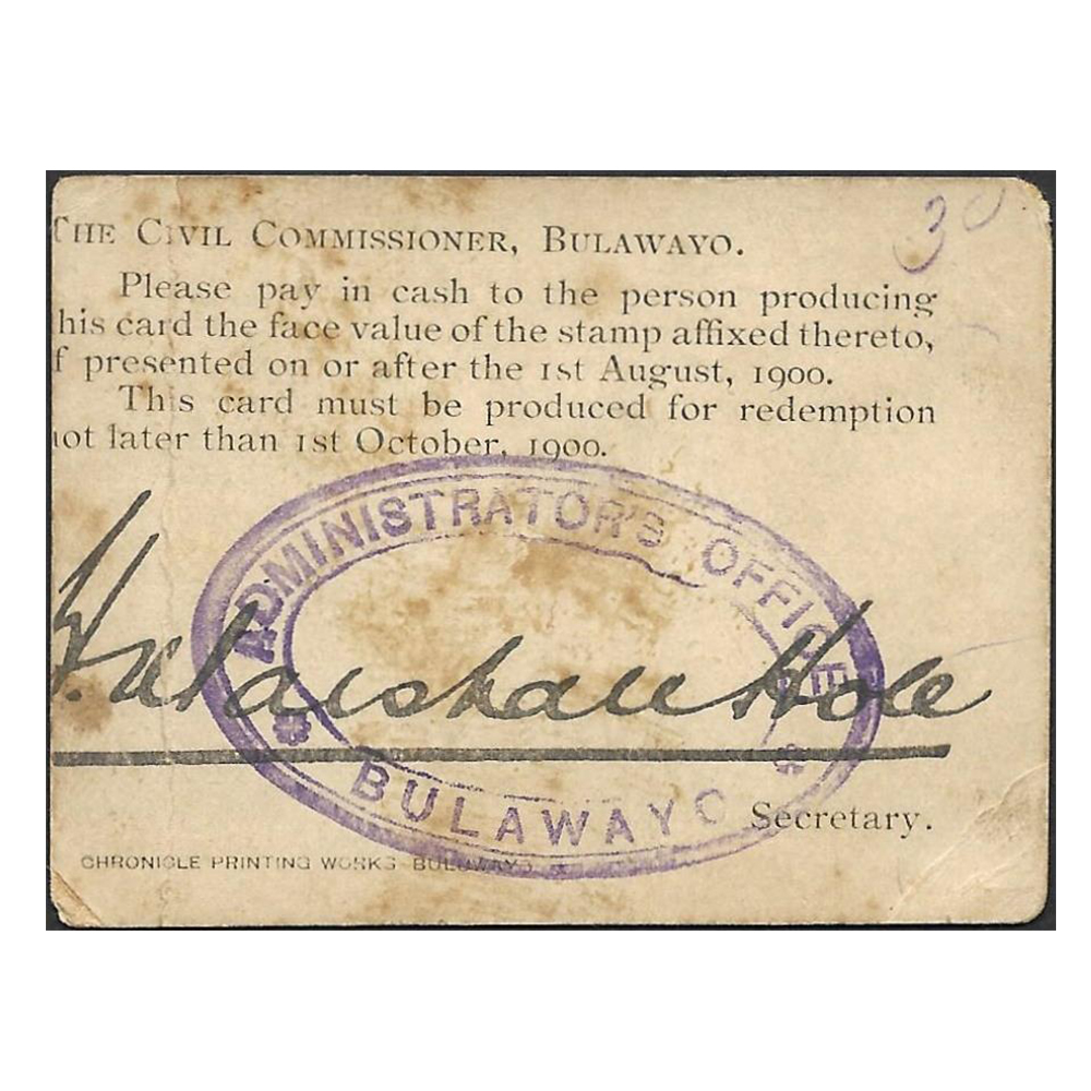 1900 Marshall Hole currency card - Image 2