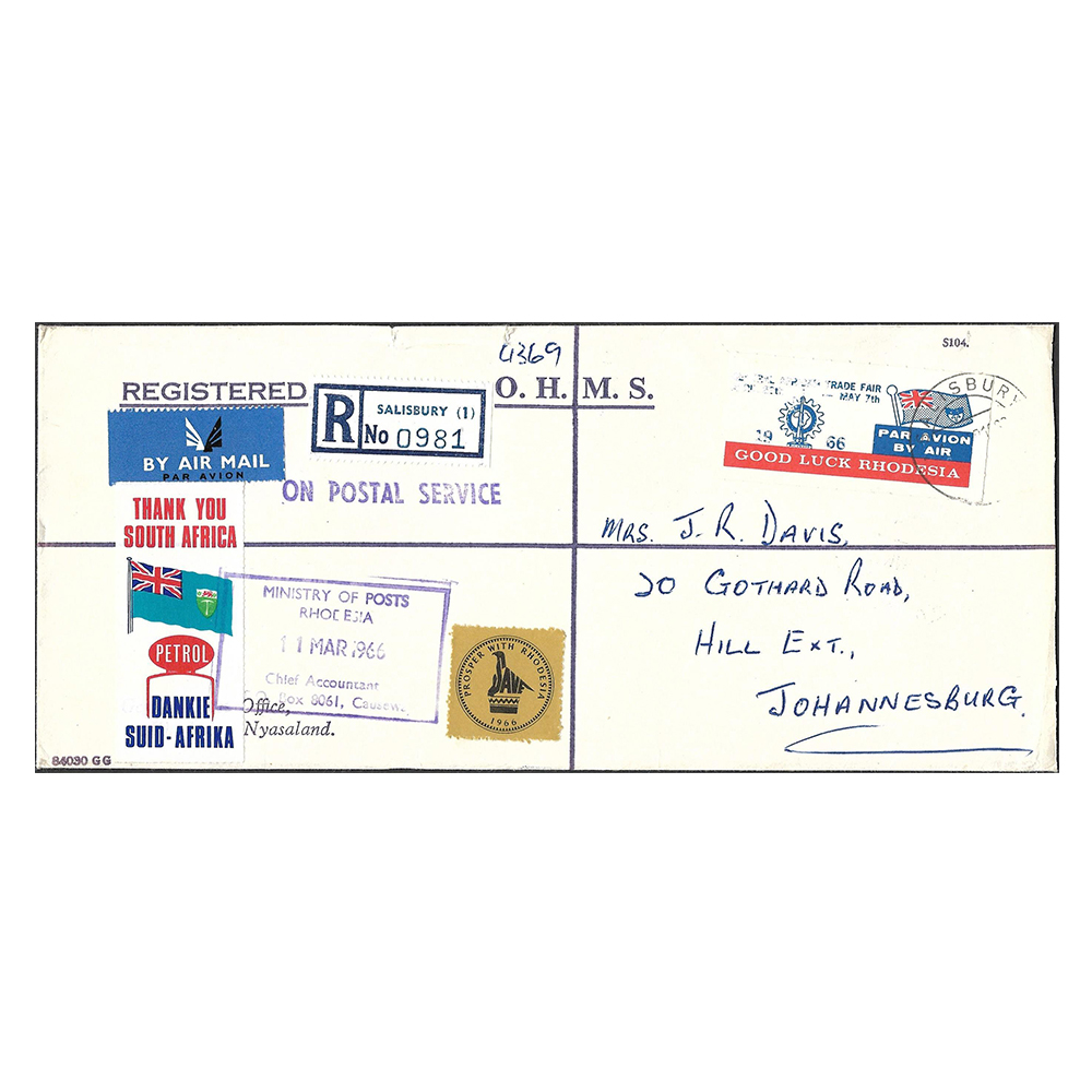 1966 OHMS (On Her Majesty's Service) registered cover