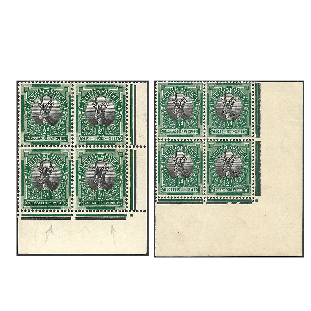 1926 London printing of the ½d black and green (SG30, SACC 29L)