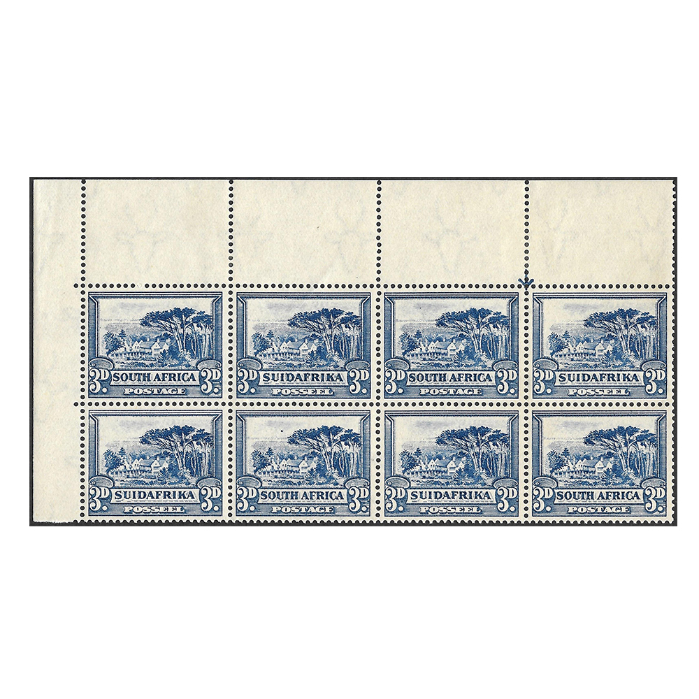 1933 Pretoria pictorial issue 3d blue (SG45c, SACC46)