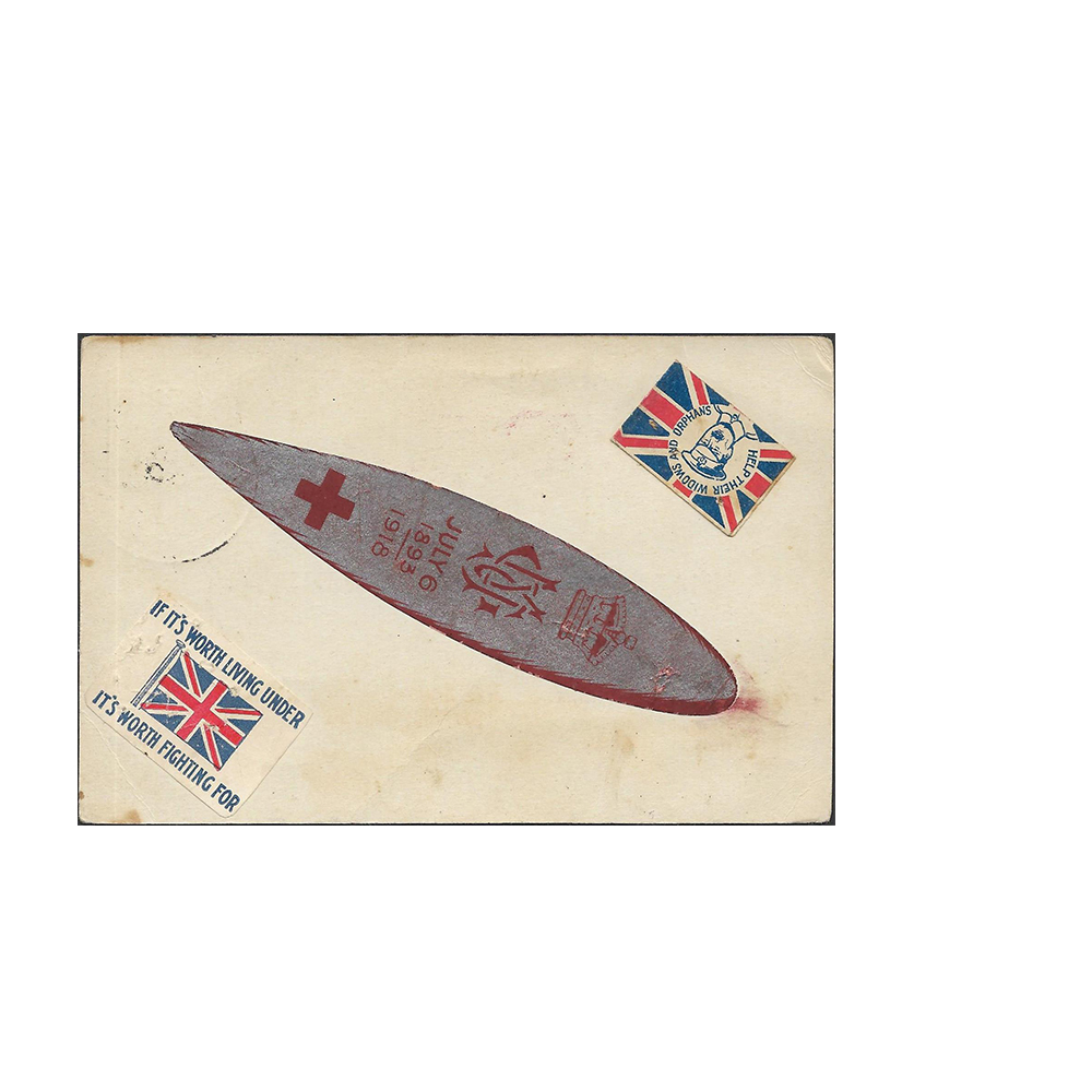 SOUTH AFRICA 2 Nov 1918 first flight card to Woodstock with ½d stamp cancelled by AERIAL POST datestamp. - Image 2