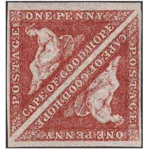 1858 1d deep rose-red (SG5b)
