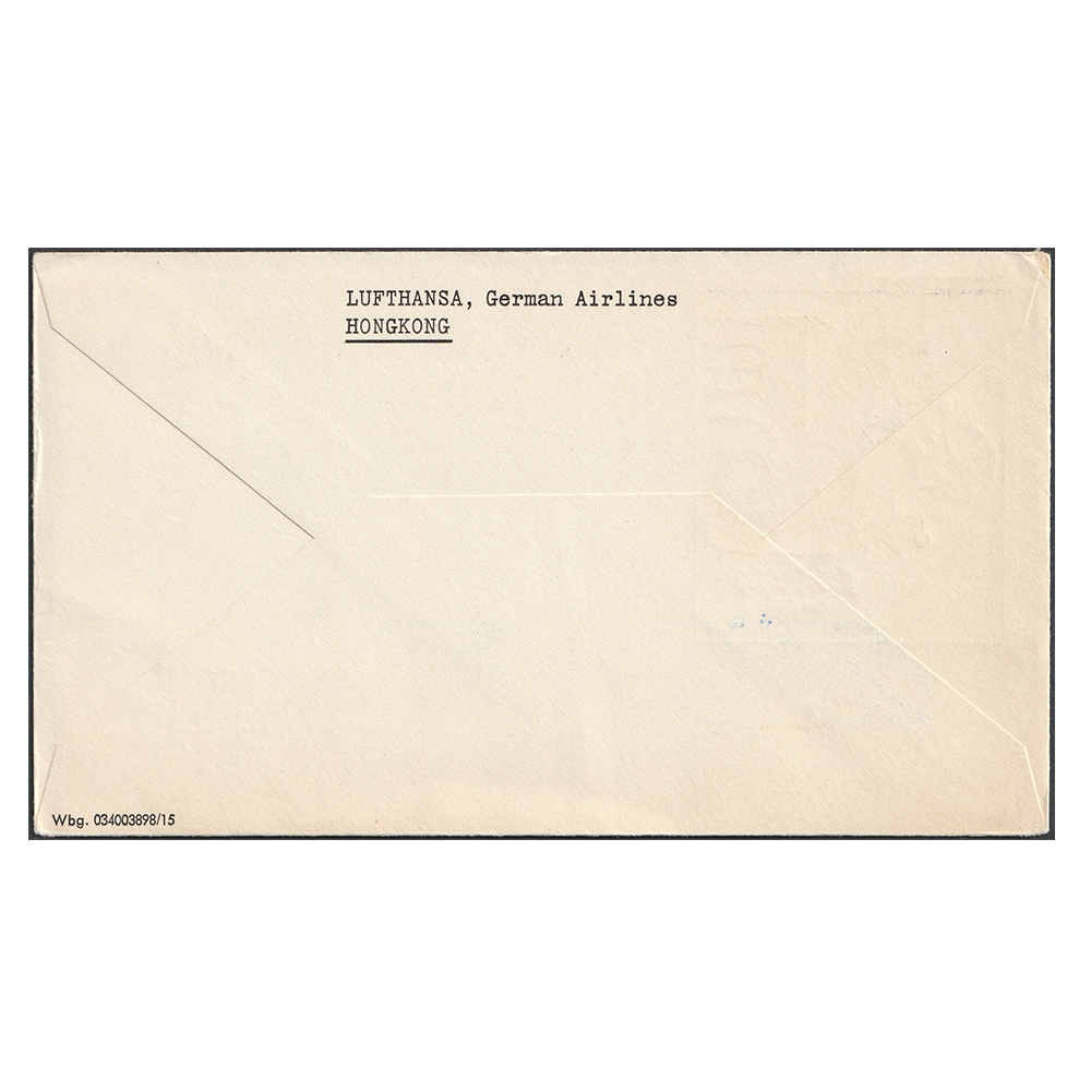 First flight cover from Hong Kong to Frankfurt via Bangkok, Calcutta - Image 2