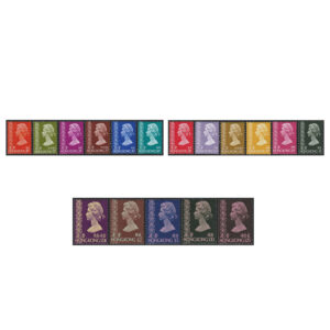 1973-1974 QEII third definitive issue, first series (SG283- 296)